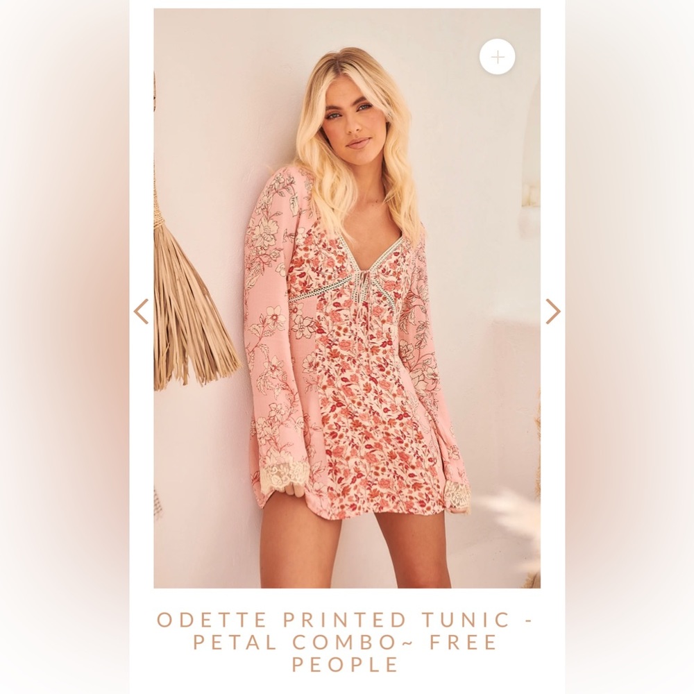 Free People Odette printed floral tunic